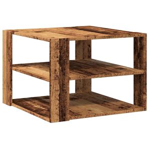 vidaXL Mesa de centro 58x58x40 cm derivados de madeira madeira velha