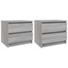 vidaXL Mesa cabeceira 2pcs 50x39x43,5cm derivados madeira cinza sonoma