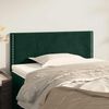 vidaXL Cabeceira de cama veludo 90x5x78/88 cm verde-escuro