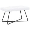 vidaXL Banco com bot&otilde;es estofados Branco 80 x 40 x 46 cm Tecido