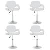 vidaXL Cadeiras de jantar girat&oacute;rias 4 pcs couro artificial branco