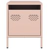 vidaXL Mesa de cabeceira 35x39x43,5 cm aço rosa