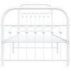 vidaXL Estrutura de cama com cabeceira e pés 80x200 cm metal branco