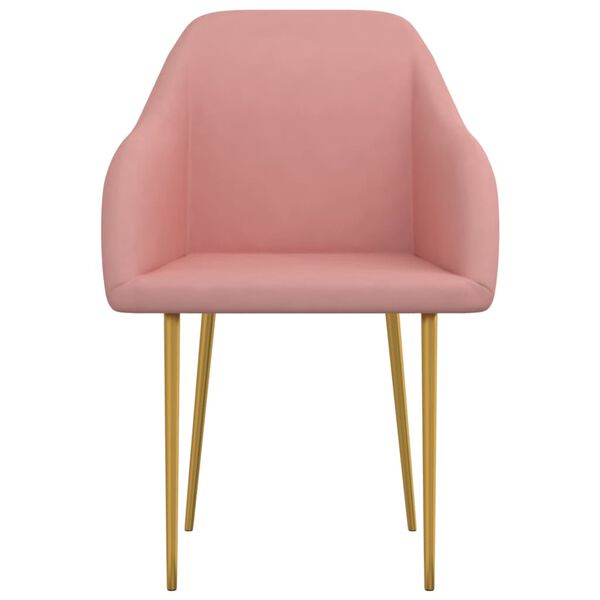 vidaXL Cadeiras de jantar 6 pcs veludo rosa