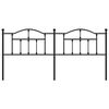 vidaXL Cabeceira de cama 200 cm metal preto