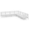 vidaXL 7 pcs conjunto lounge de jardim pinho maci&ccedil;o branco