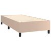 vidaXL Cama box spring c/ colch&atilde;o/LED 80x200cm couro artif. cappuccino