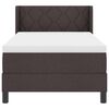 vidaXL Cama Box com colch&atilde;o Marrom Escuro 190 x 90 cm tecido