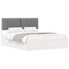 vidaXL Estrutura de Cama com Cabeceira Estofada Cinzento-claro