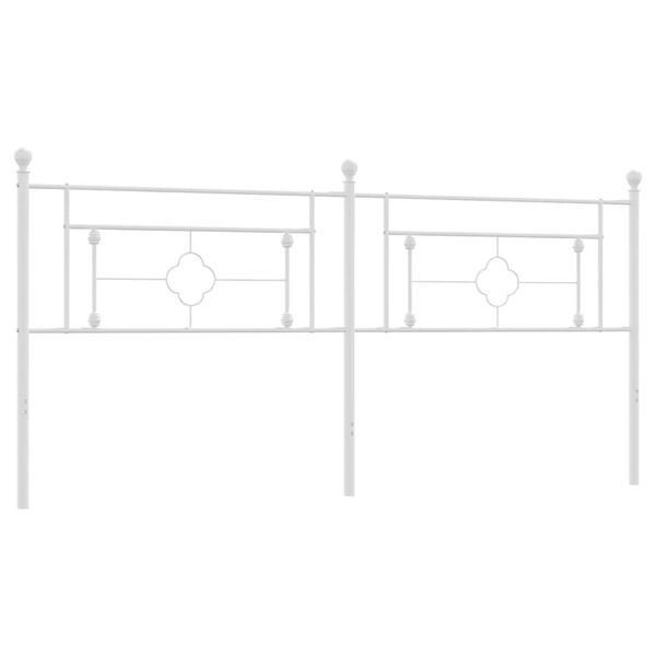 vidaXL Cabeceira de substitui&ccedil;&atilde;o 193 cm metal branco