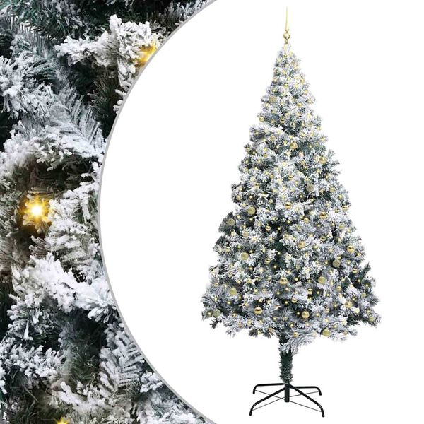 vidaXL &Aacute;rvore de Natal com 300 LEDs com suporte Branco 300 cm PVC