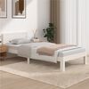 vidaXL Estrutura de cama 90x200 cm pinho maci&ccedil;o branco