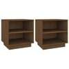 vidaXL Mesas de cabeceira 2 pcs 40x34x40 cm pinho maci&ccedil;o castanho mel