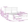 vidaXL Estrutura da Cama Cinzento 200 x 200 cm Madeira processada