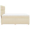 vidaXL Cama com molas/colch&atilde;o 140x190 cm tecido cor creme