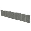 vidaXL Muro gabi&atilde;o em a&ccedil;o galvanizado 630x30x100 cm