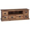 vidaXL Suporte para TV 110 x 30 x 40 cm Natural Madeira de Teca S&oacute;lida
