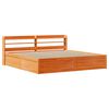 vidaXL Estrutura cama c/ cabeceira 180x200cm pinho maci&ccedil;o castanho-mel