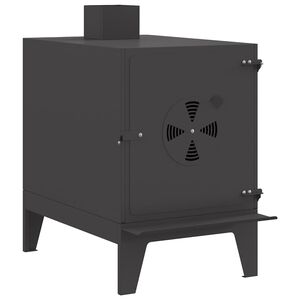 vidaXL Fogão de Acampamento Preto 35 x 50 x 60 cm Aço laminado a frio