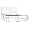vidaXL Cama sem colchão 120x190 cm madeira de pinho maciça branco