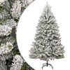 vidaXL &Aacute;rvore de Natal artificial articulada c/ flocos de neve 240 cm