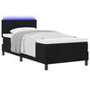 vidaXL Cama Box com colch&atilde;o com led Preto 90 x 200 cm tecido