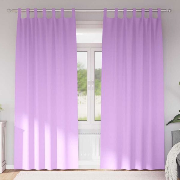 vidaXL Cortinas Blackout com Argolas 2 pcs Roxo 225 x 140 cm Poli&eacute;ster