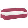 vidaXL Estrutura de Cama de Canto com Colch&atilde;o 2 pcs Vermelho Veludo