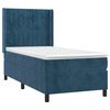 vidaXL Cama box spring c/ colch&atilde;o/LED 80x200 cm veludo azul-escuro