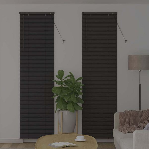 vidaXL Persianas venecianas Manual Cinza Escuro 220 x 65 cm Alum&iacute;nio