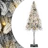 vidaXL &Aacute;rvore de Natal com 150 LEDs com suporte Branco 120 cm PE e A&ccedil;o