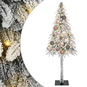 vidaXL &Aacute;rvore de Natal com 150 LEDs com suporte Branco 120 cm PE e A&ccedil;o