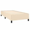 vidaXL Estrutura de cama sem colchão 90x190 cm tecido creme