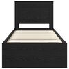 vidaXL Estrutura da Cama Preto 90 x 190 cm Madeira de Pinheiro Sólida