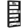 vidaXL Gabinete de Livros Carvalho Preto 100 x 30 x 198 cm