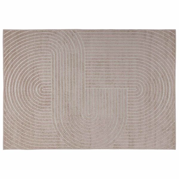 vidaXL Tapetes de &aacute;rea Retangular HUARTE Bege 200 x 140 cm Poli&eacute;ster