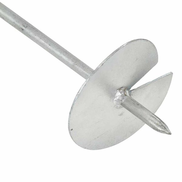 vidaXL Estacas de enterrar 4 pcs 10x60 cm metal galvanizado