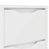 vidaXL Mesas de cabeceira com gaveta 2 pcs Branco 30,5 x 30 x 43 cm