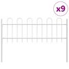 vidaXL Cerca para Jardim BOXTEL 9 unid. 15,3 x 0,6 m Branco