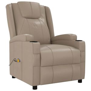 vidaXL Cadeira de massagens couro artificial cappuccino