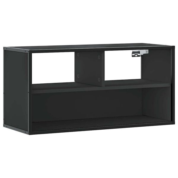 vidaXL M&oacute;vel para TV 80x31x39,5 cm derivados de madeira/metal preto