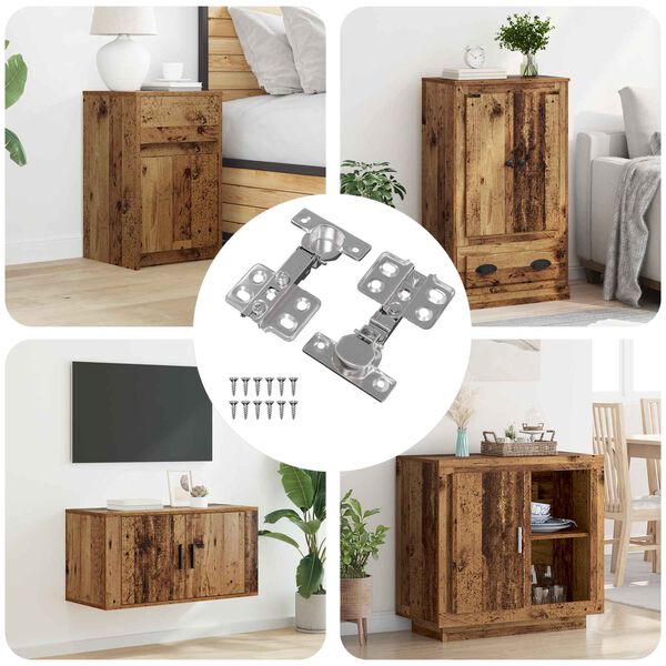 vidaXL Dobradi&ccedil;a 2 pcs N&iacute;quel 26 mm Ferro