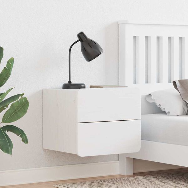 vidaXL Mesa-de-cabeceira com gaveta Branco 39 x 34 x 33 cm