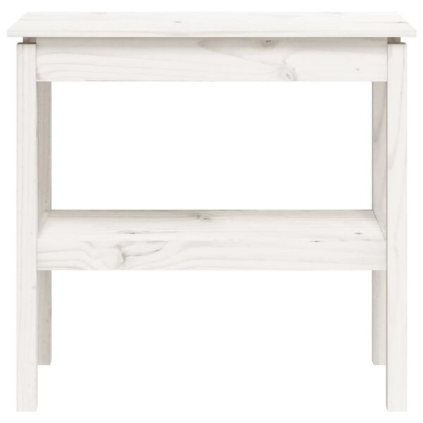 vidaXL Mesa consola 80x40x75 cm madeira de pinho maciça branco