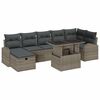 vidaXL Conjunto de Sof&aacute; de Jardim 8 unid. Cinzeto vime PE