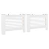 vidaXL Coberturas de radiador 2 pcs 112x19x81,5 cm MDF branco
