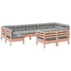 vidaXL 9 pcs conj. sof&aacute;s jardim c/ almofad&otilde;es madeira abeto-de-douglas