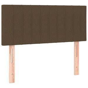 vidaXL Cabeceira de cama tecido 80x5x78/88 cm castanho