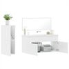 vidaXL 3 pcs conjunto m&oacute;veis casa de banho derivados de madeira branco