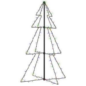 vidaXL &Aacute;rvore de Natal em cone 160 LEDs 78x120 cm interior e exterior